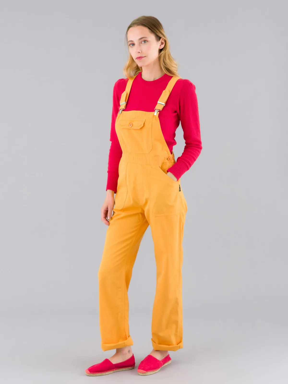 Yellow Cotton Canvas Rue Du Jour Overalls<agnès b. Discount