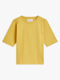 Yellow Cotton Elbow-length Brando T-shirt<agnès b. Best Sale