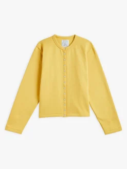 Yellow Organic Cotton Snap Cardigan<agnès b. Sale