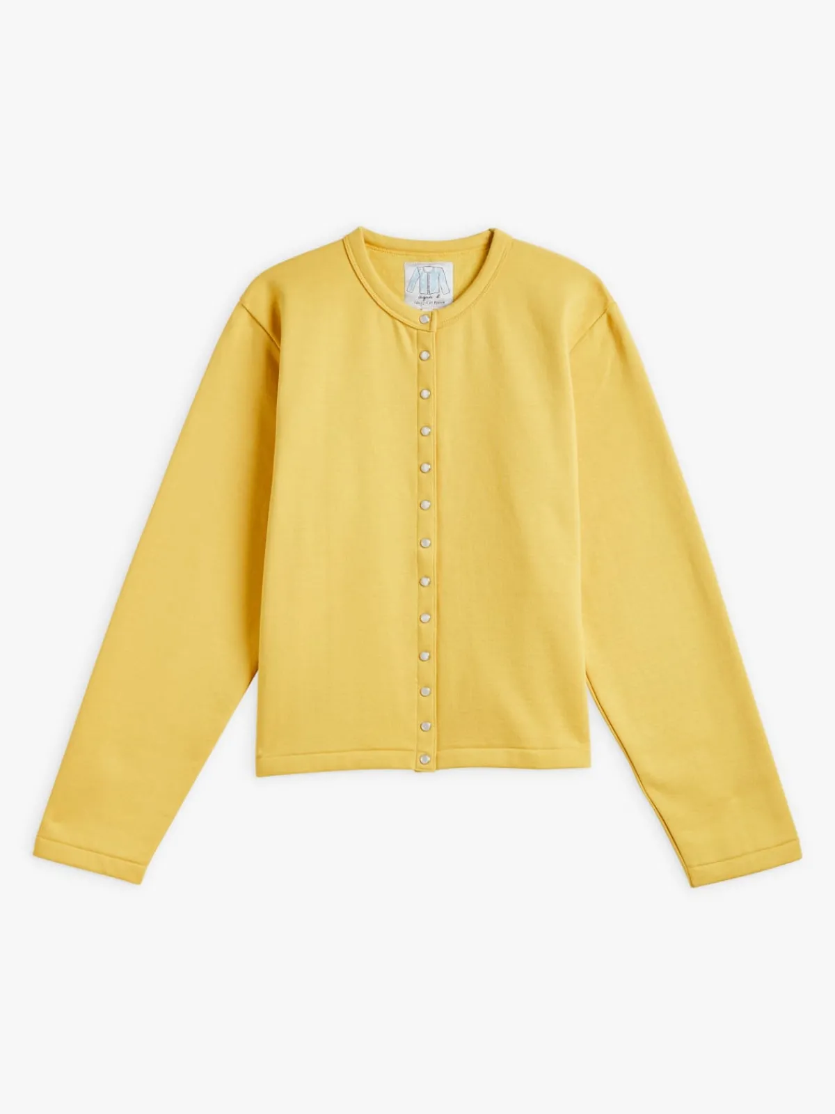 Yellow Organic Cotton Snap Cardigan<agnès b. Sale