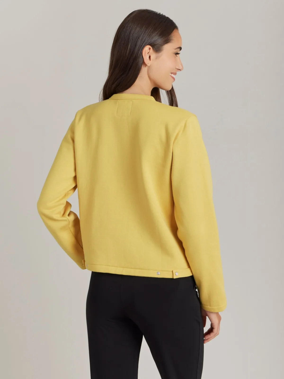 Yellow Organic Cotton Snap Cardigan<agnès b. Sale