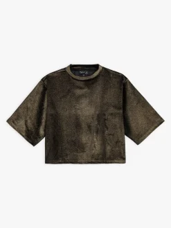 Yoko Black And Gold Smooth Velvet T-shirt<agnès b. Online